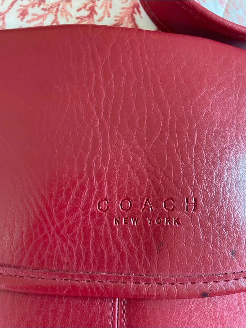 Coach Red Leather Crossbody Satchel